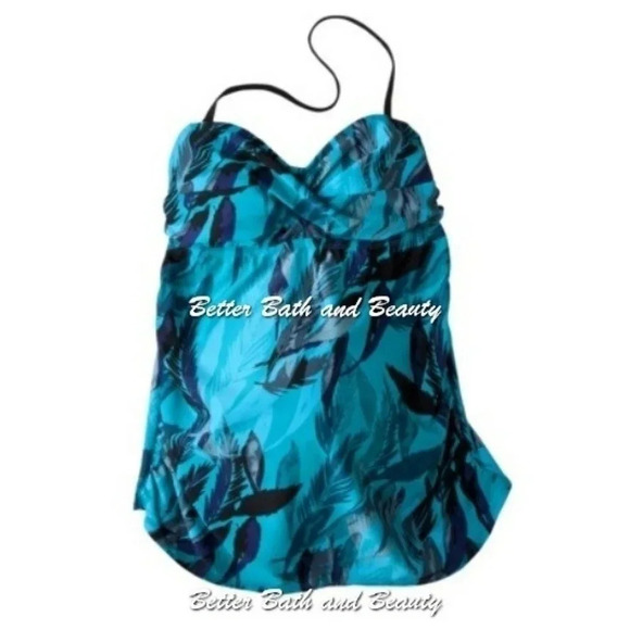 Liz Lange Target Maternity Bandeaukini‎ Swim Suit Pregnancy Top Blue NWOT - Picture 4 of 5
